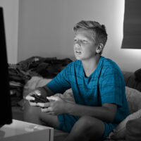 teen boy gaming