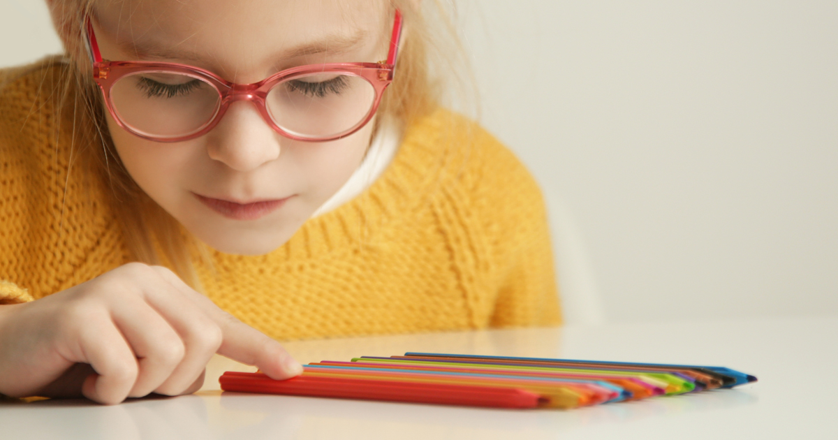 Problem with Perfectionism. Child suffers from Obsessive Compulsive Disorder, OCD, arranging pencils 