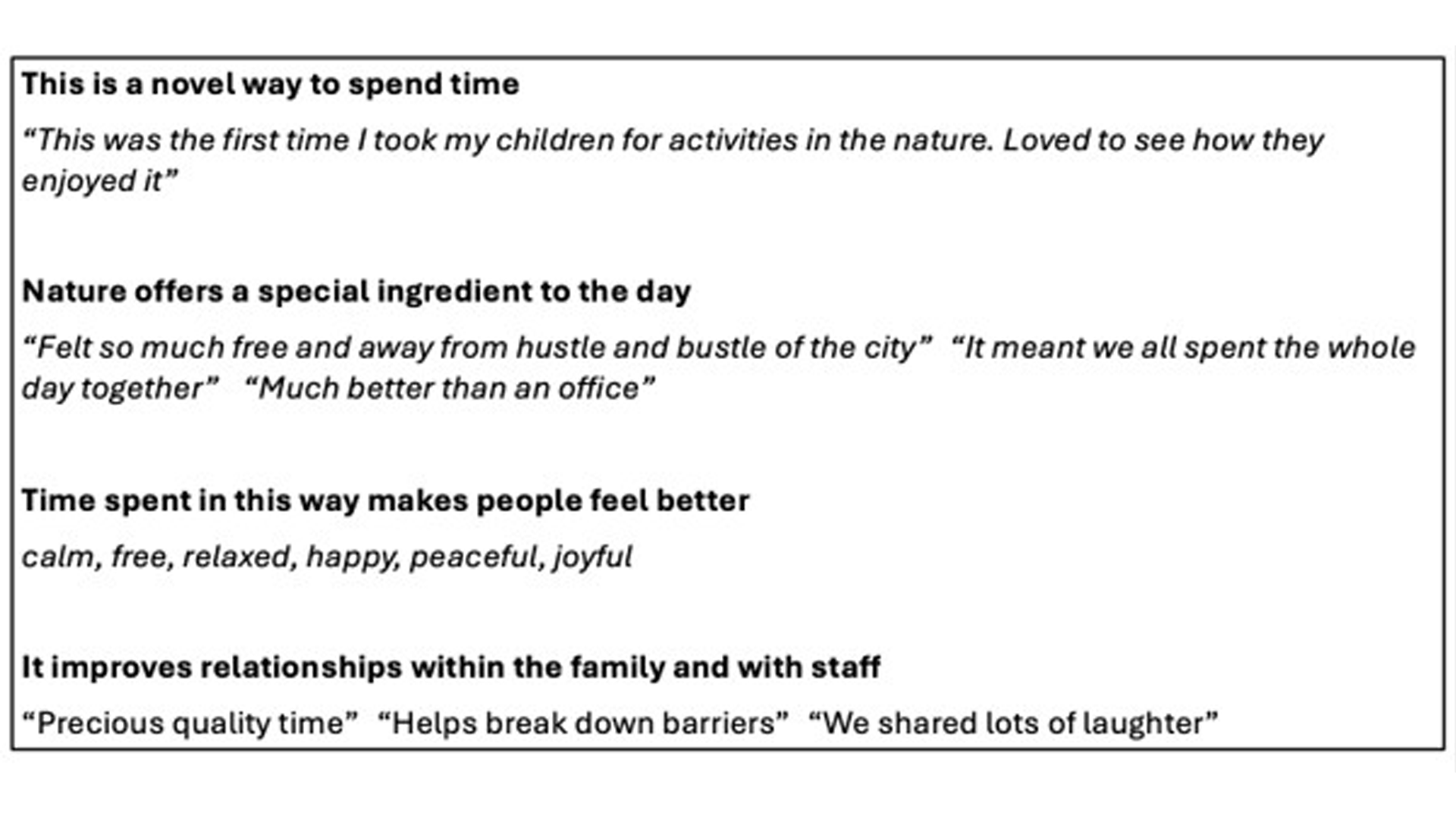 nature and mental health family activites in nature